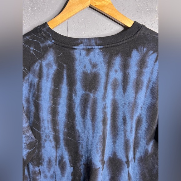 Sundry For Evereve Tie Dye Zip Tunic Pullover Sweatshirt Blue/Black Sz 1 Small - Picture 5 of 9